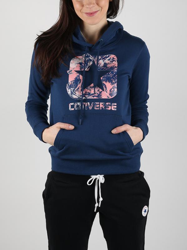 Mikina Converse Graphic Boxstar Pullover H Modrá