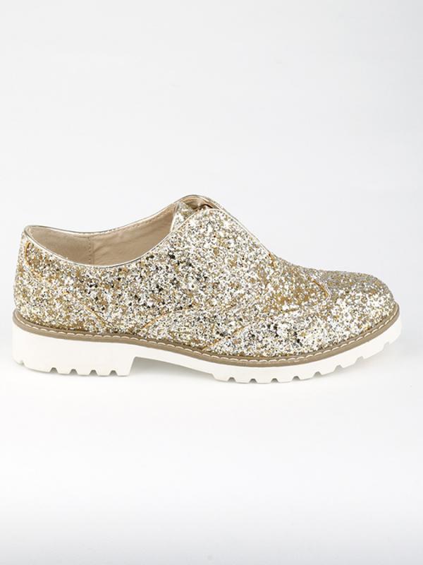 Boty Primadonna CALZATURA ALLACCIATO GLITTER OROG Barevná