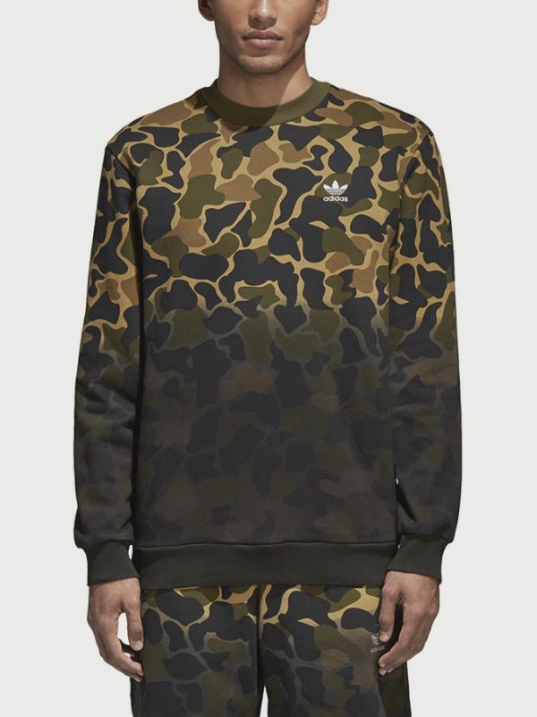 Mikina adidas Originals Camo Crew Barevná