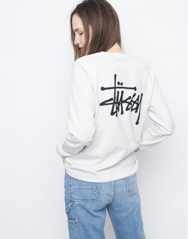 Logo tee Stussy Basic stone