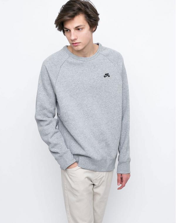 Nike SB Icon Crew DK GREY HEATHER/BLACK M
