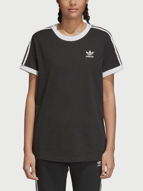 Tričko adidas Originals 3 Stripes Tee Černá