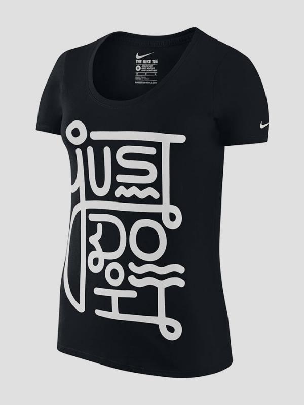 Tričko Nike TEE-JDI BLOCK SCOOP Černá