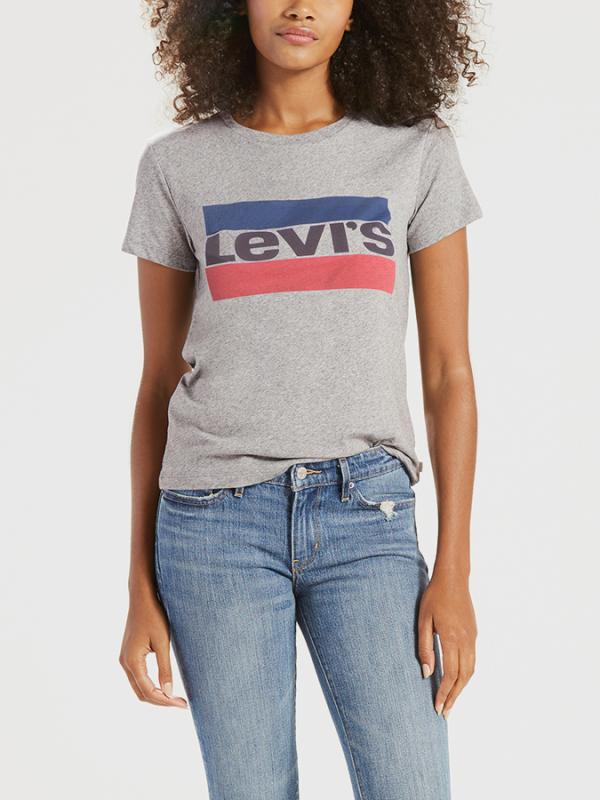Tričko LEVI'S The Perfect Tee Sportswear Logo Smokest Šedá