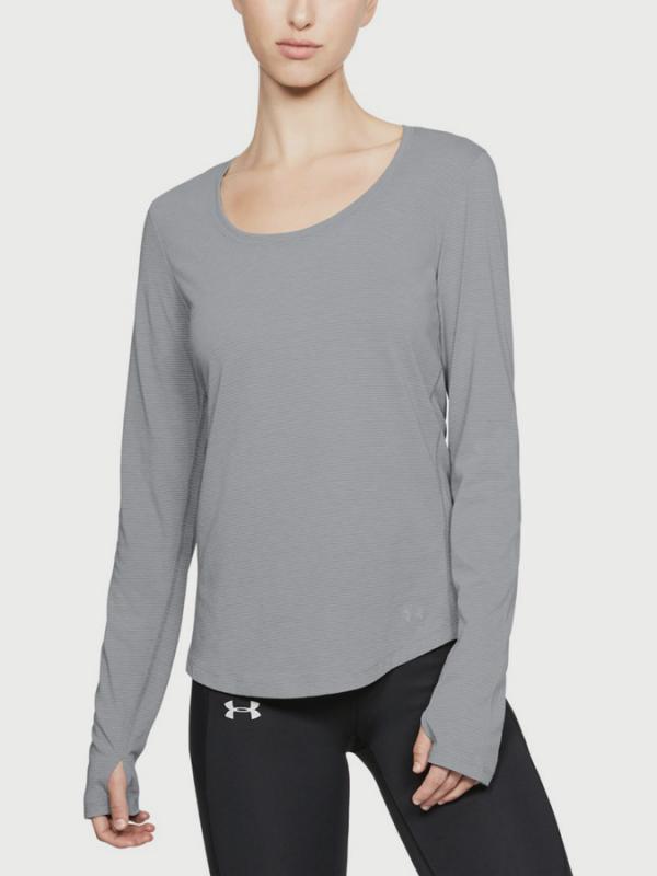 Tričko Under Armour Threadborne Streaker Long Sl Šedá