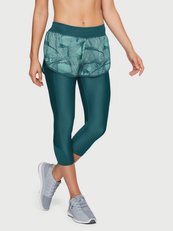 Kompresní legíny Under Armour Fly Fast Prnt Shapri Zelená
