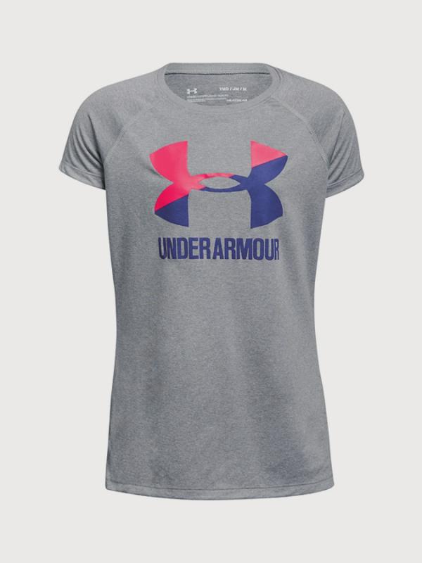 Tričko Under Armour Solid Big Logo SS T Šedá