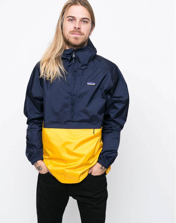 Patagonia Torrentshell P/O Navy Blue w/Rugby Yellow L