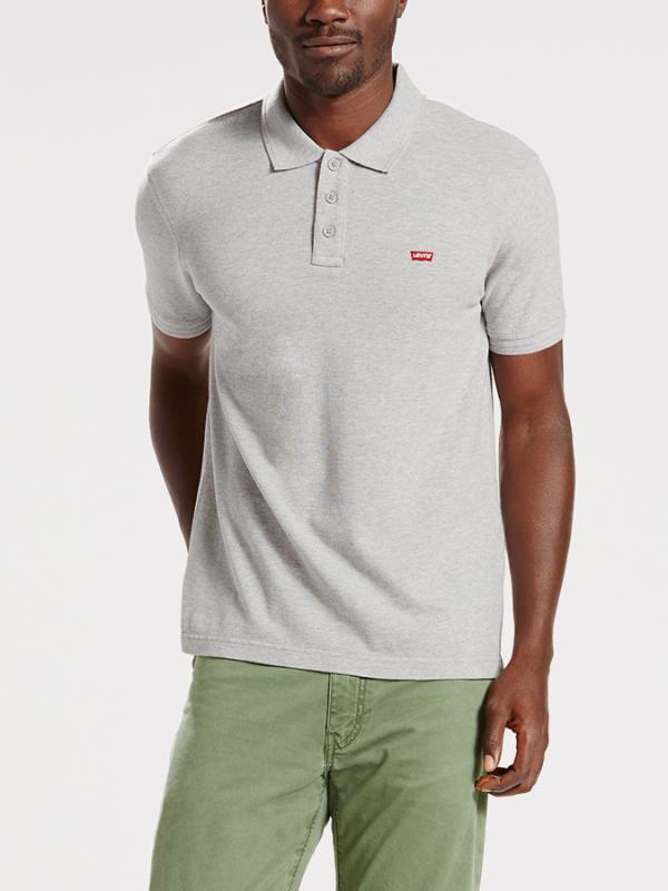 Tričko LEVI'S Housemark Polo Medium Grey Heat Šedá