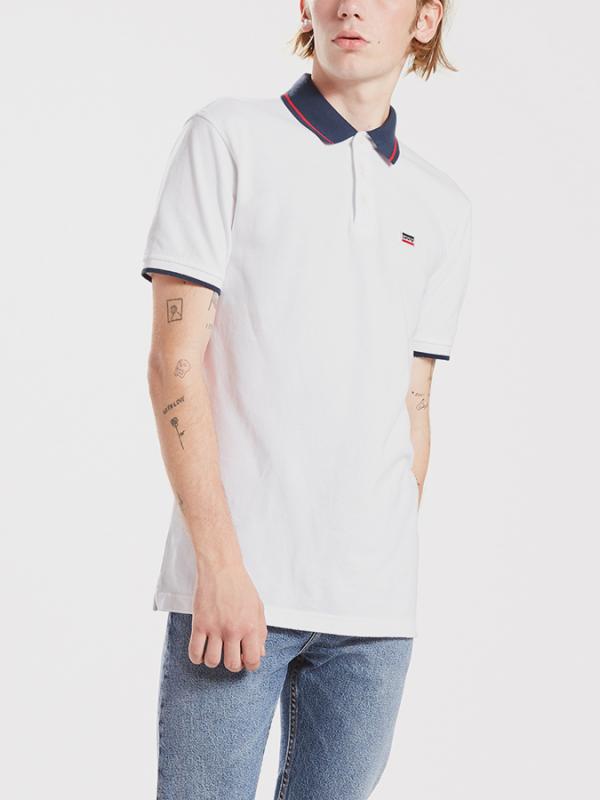 Tričko LEVI'S Breaker Logo Polo Sportswear Polo White Bílá
