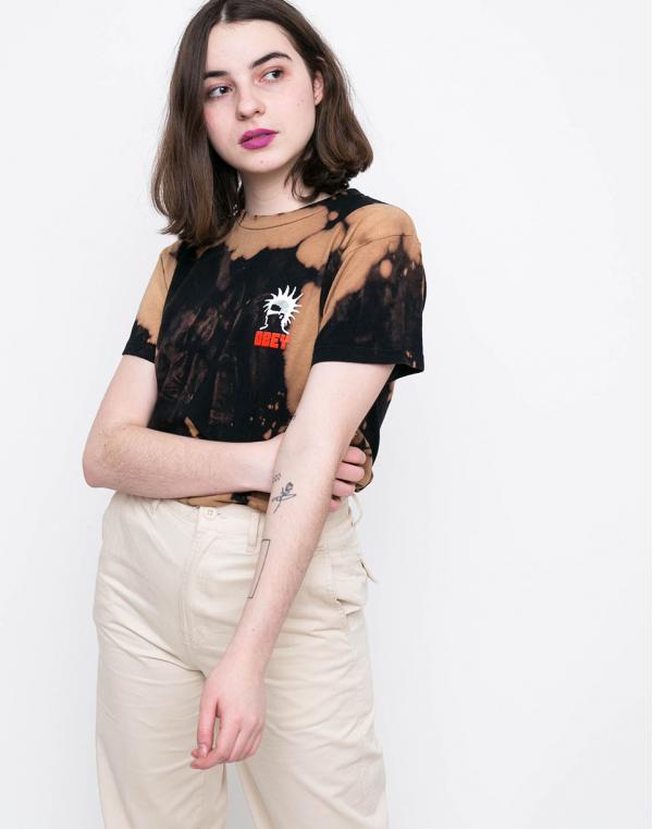 Obey HEAVY DUTY CREEPS BLACK BLEACH S