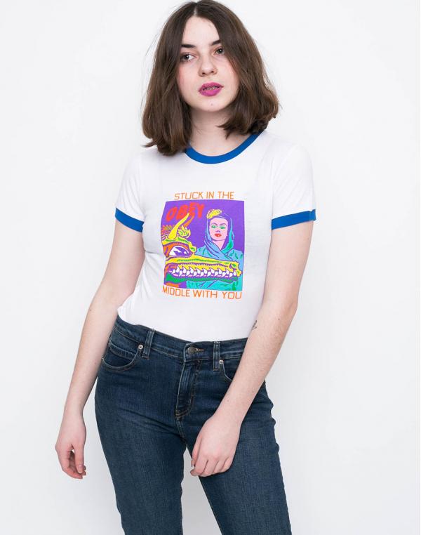 Obey STUCK IN THE MIDDLE WHITE / ROYAL BLUE S