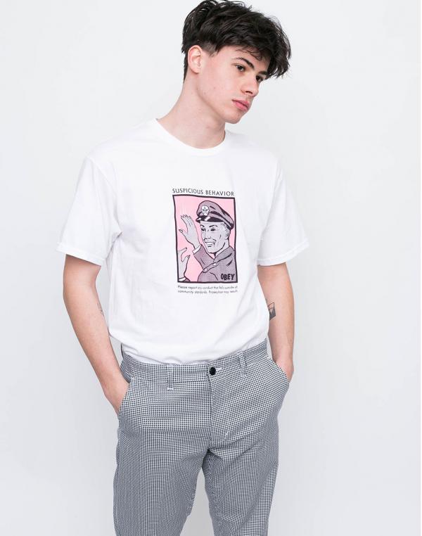 Obey SUSPICIOUS BEHAVIOR White XL