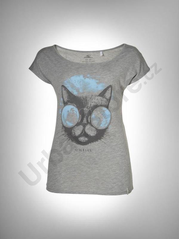 Tričko O'Neill Tričko O'Neill LW PUSSY CAT S/SLV  TEE Šedá