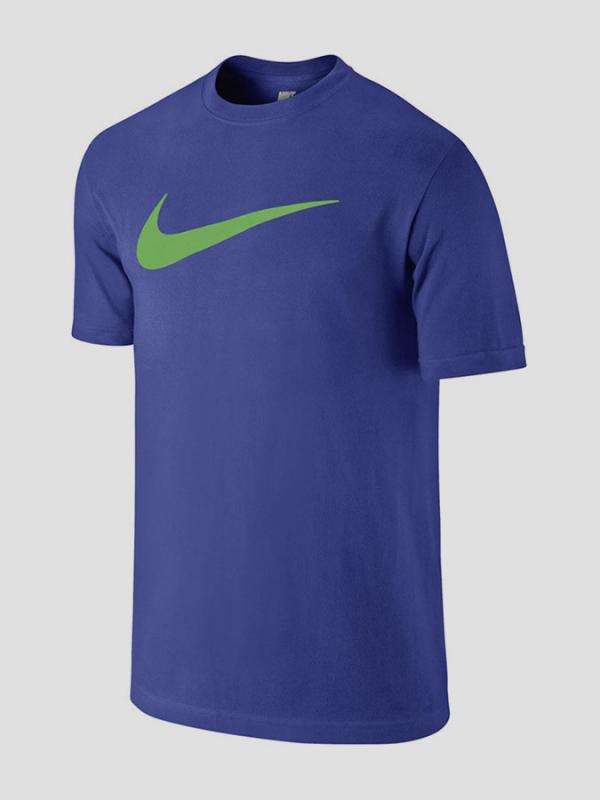 Tričko NIKE TEE-CHEST SWOOSH Modrá