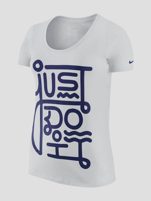 Tričko Nike TEE-JDI BLOCK SCOOP Bílá
