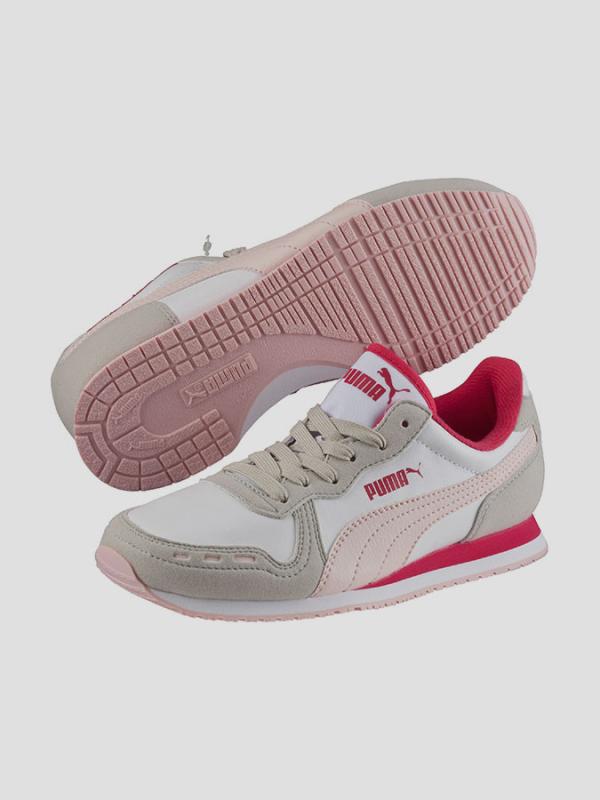 Boty Puma Cabana Racer SL Jr white Šedá