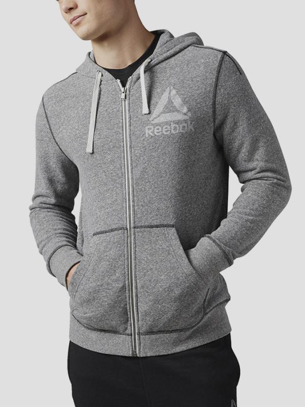 Mikina Reebok EL PRIME GROUP FULL ZIP Šedá