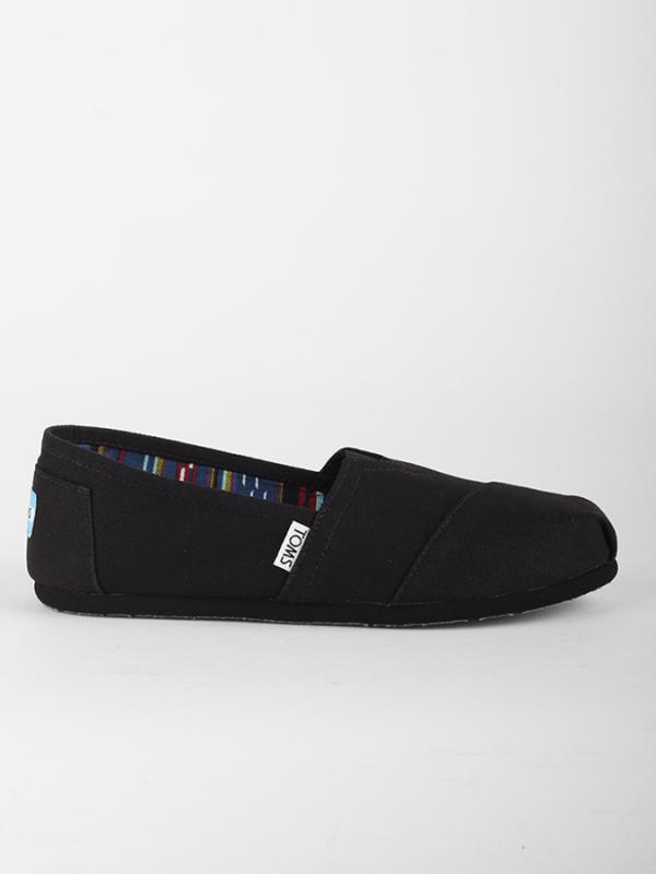 Boty Toms Black/Black Canvas Wm Clsc Alprg Černá
