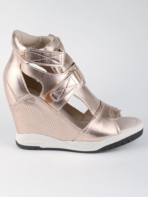 Boty Primadonna CALZATURA SNEAKERS LAMINATO ROSA Stříbrná