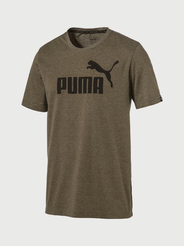 Tričko Puma Ess No.1 Heather Tee Olive Nig Hnědá