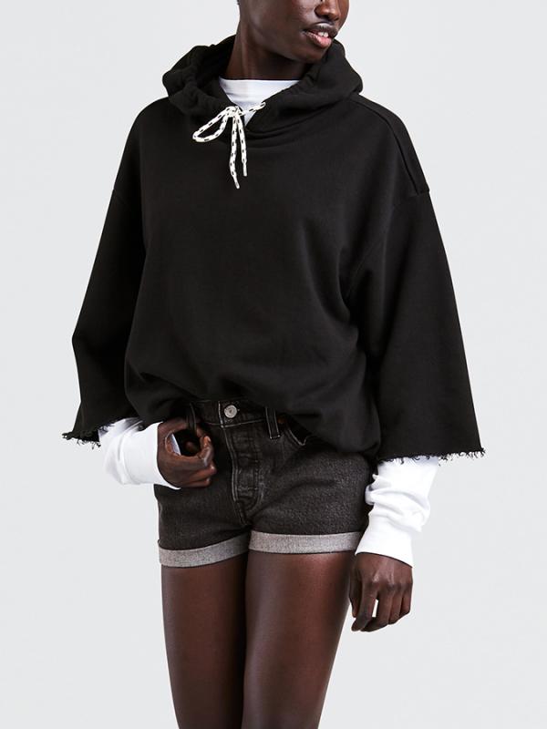 Kimono LEVI'S L8 ss Sweatshirt Jet Black Černá