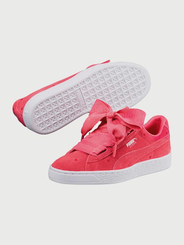 Boty Puma Suede Heart Valentine Jr Růžová