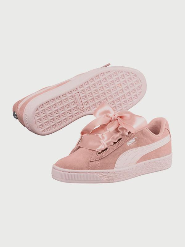 Boty Puma Suede Heart Jewel Jr Růžová