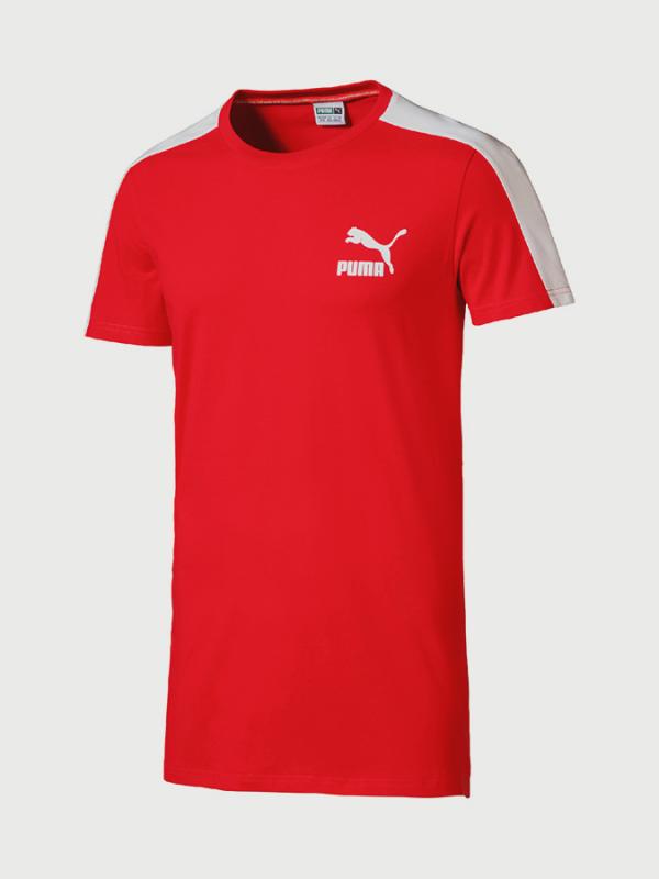 Tričko Puma Archive T7 Stripe Tee Červená