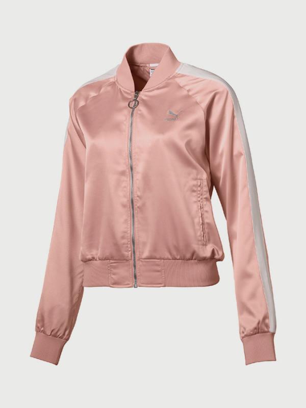 Mikina Puma En Pointe Satin T7 Jacket Růžová