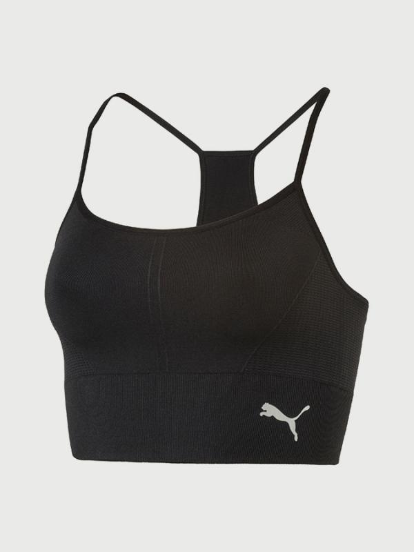 Tílko Puma evoKNIT Seamless Crop Top Černá
