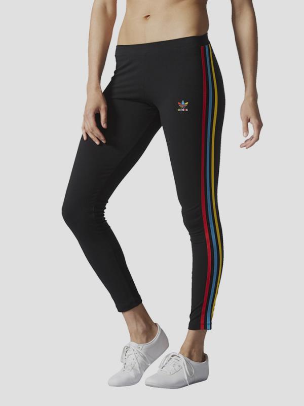 Legíny adidas Originals 3 STR LEGGINGS Černá