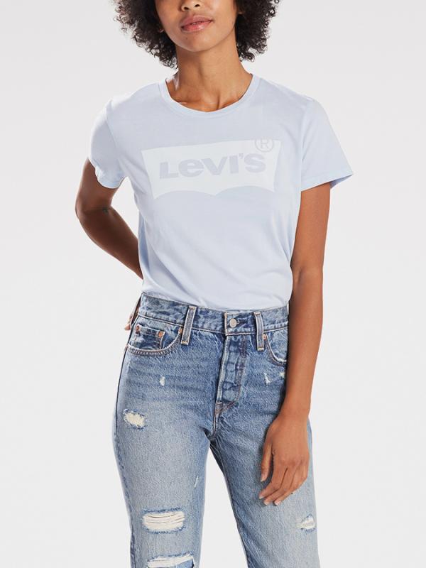 Tričko LEVI'S The Perfect Tee Better Housemark Pfd Ca Modrá