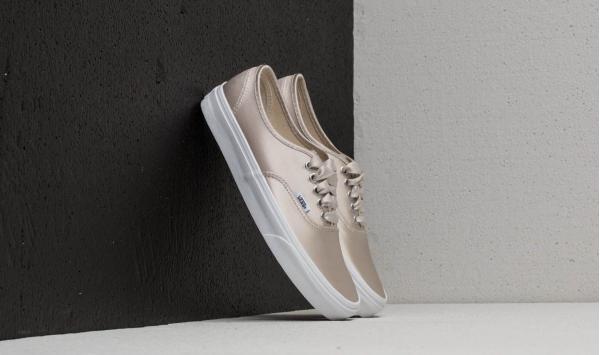 Vans Authentic (Satin Lux) Light Silver/ True White