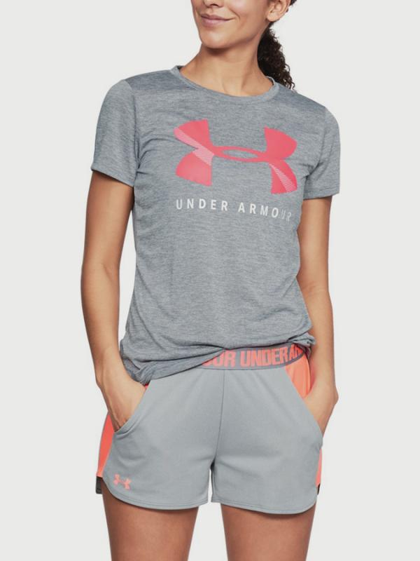 Tričko Under Armour Tech Graphic Twist SSc Šedá
