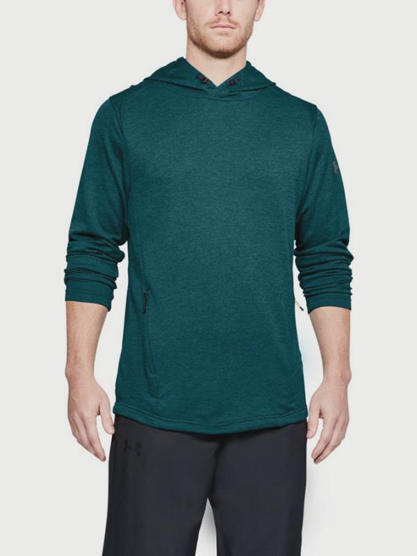 Mikina Under Armour Tech Terry Popover Hoodie Zelená