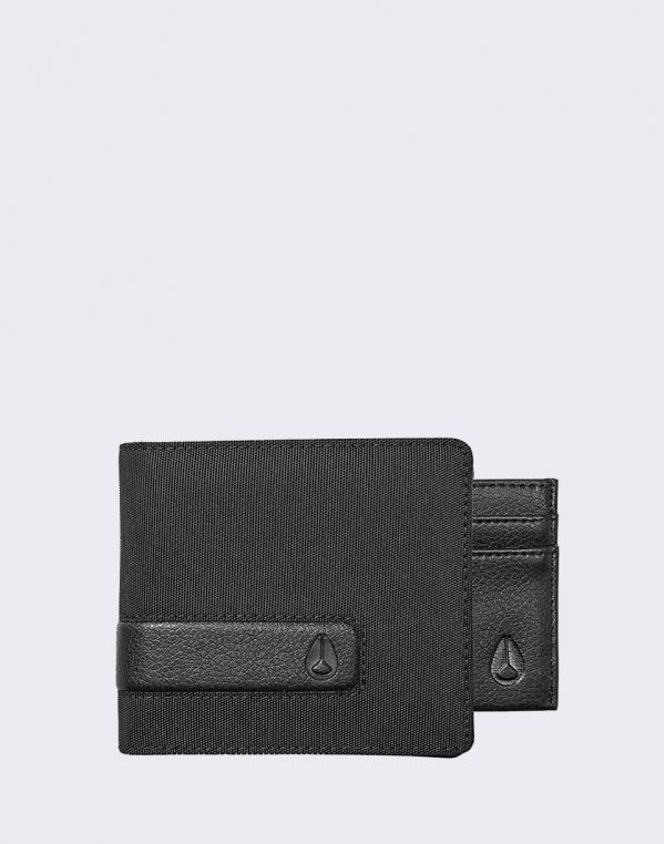 Nixon Showtime Bi-Fold ID Zip All Black Nylon
