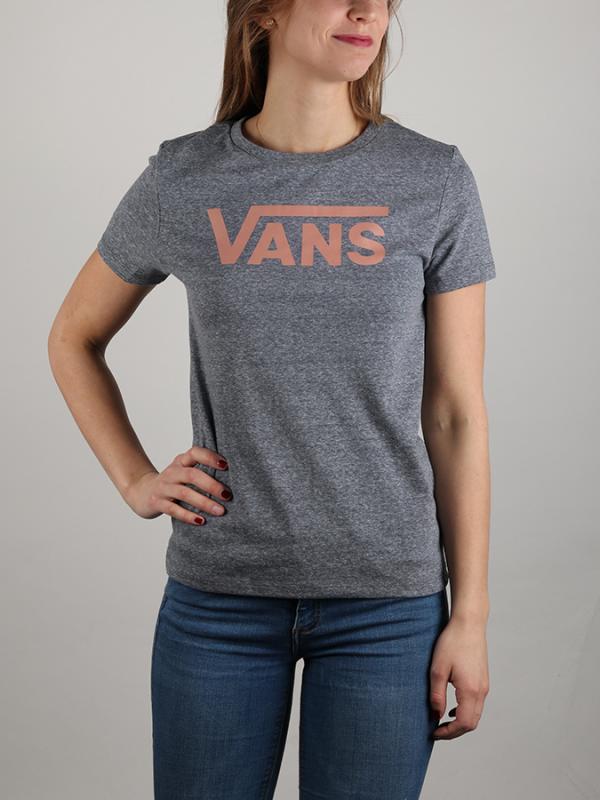 Tričko Vans Wm Flying V Crew Grey Heather Šedá