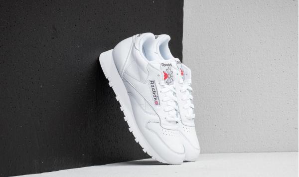 Reebok CL Leather White/ Carbon/ Red