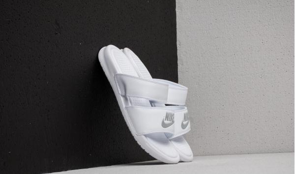 Nike Wmns Benassi Duo Ultra Slide White/ Metallic Silver