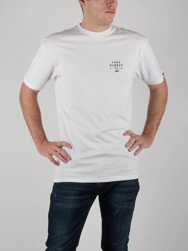 Tričko Vans Mn Stacked Rubber Ss White Bílá