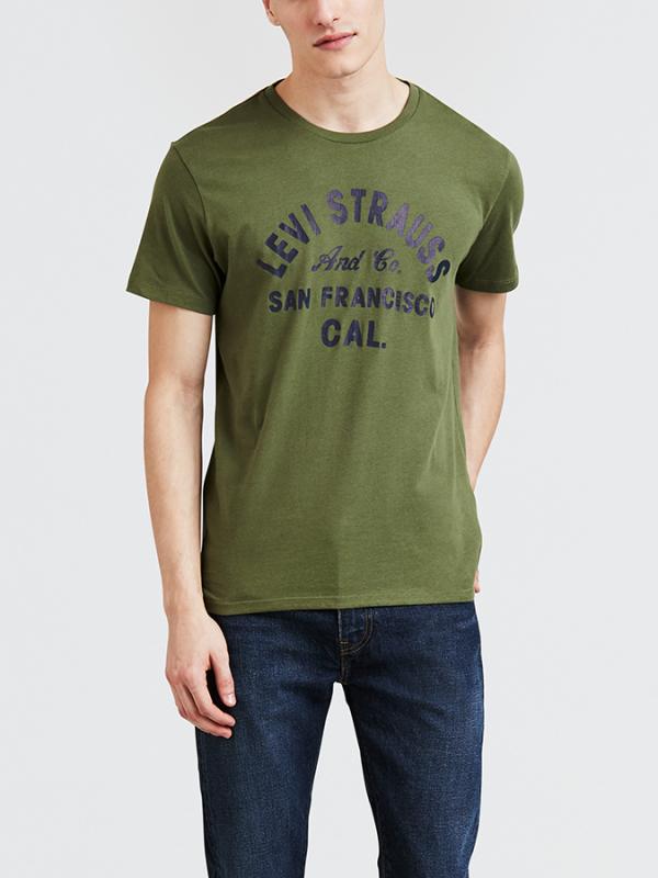 Tričko LEVI'S Graphic Setin Neck 2 LEVI'S Arched Type Zelená