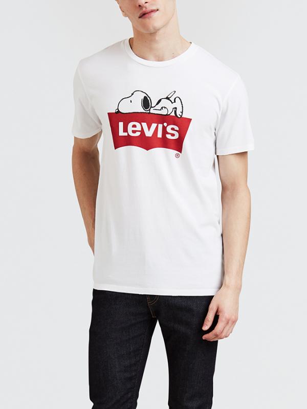 Tričko LEVI'S Graphic Setin Neck 2 Hm Snoopy Cny Whi Bílá