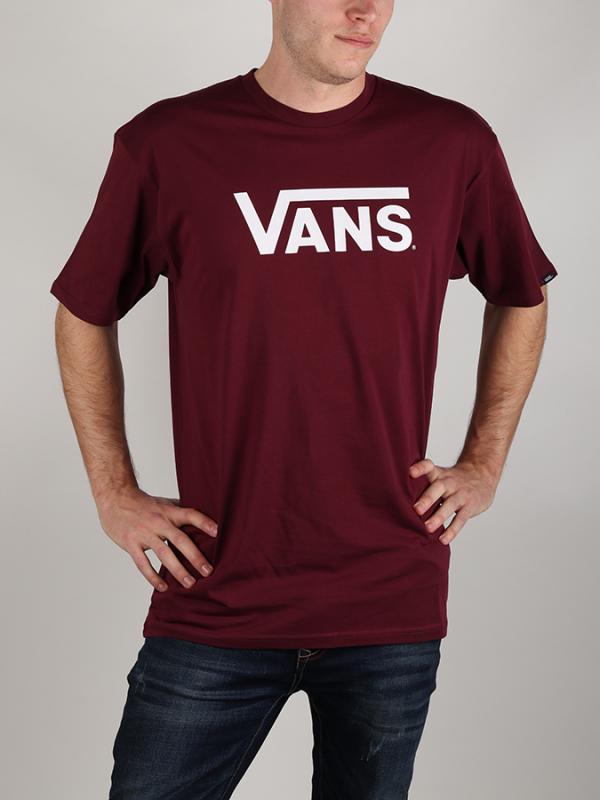 Tričko Vans Mn Classic Burgundy/White Červená
