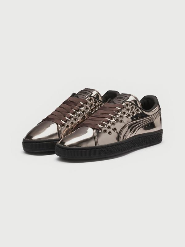 Boty Puma Basket XL Lace Metal Wn s Stříbrná