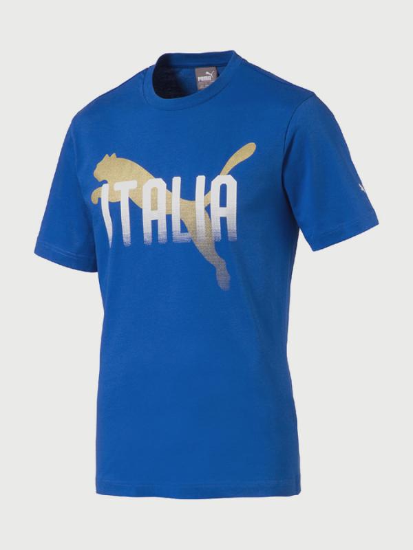 Tričko Puma FIGC Italia Fanwear Grap Tee Modrá
