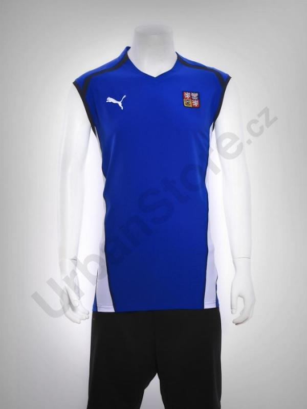 Tričko Puma CZECH REP. SLEEVEL Modrá