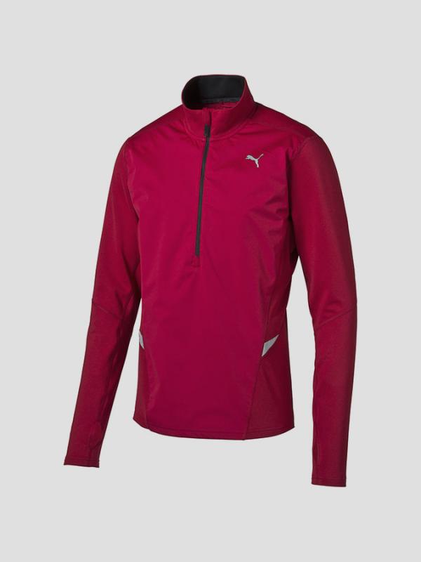 Mikina Puma PWRWARM L S 1 2 Zip Červená