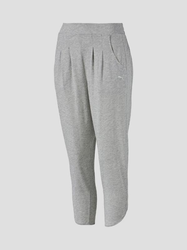 Tepláky Puma STYLE P. Long Drapy Pants W light gray h Šedá