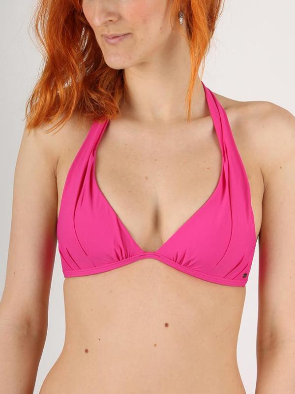 Top plavek O´Neill PW SOLID HALTER BIKINI TOP Růžová